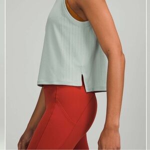 Lululemon Train to Be Tank Top Silver Blue